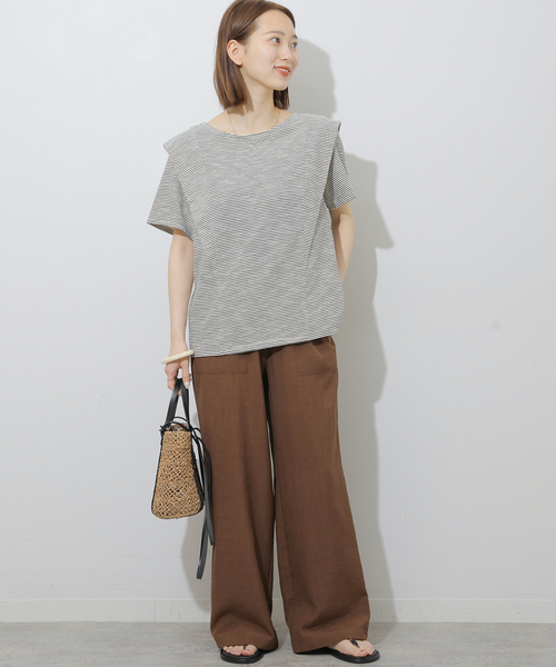 JOURNAL STANDARD relume（ジャーナルスタンダード　レリューム）の「《追加》タンブラーブッチャーイージーパンツ（その他パンツ・レディース・ダークブルー/チャコールグレー/チョコ・38/36）」の7枚目の写真