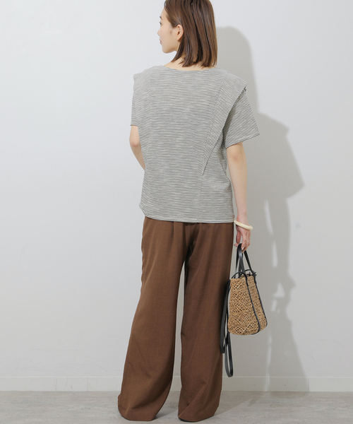 JOURNAL STANDARD relume（ジャーナルスタンダード　レリューム）の「《追加》タンブラーブッチャーイージーパンツ（その他パンツ・レディース・ダークブルー/チャコールグレー/チョコ・38/36）」の5枚目の写真