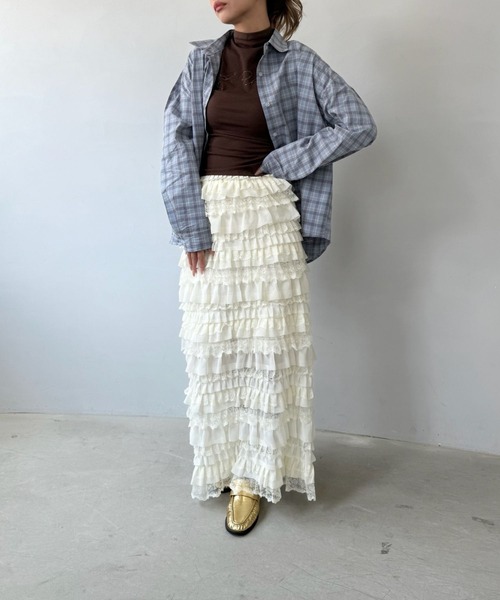 SANSeLF（サンセルフ）の「【SANSeLF】チェックシャツ チェックバルーンショーツ セットアップ saw25a002（セットアップ・レディース・ブルー・FREE）」の19枚目の写真