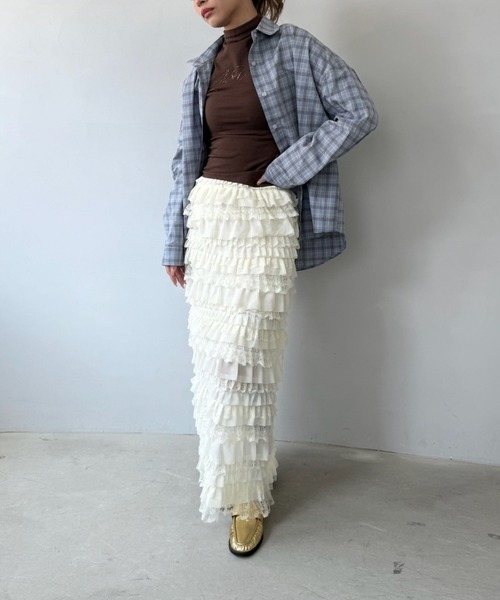 SANSeLF（サンセルフ）の「【SANSeLF】チェックシャツ チェックバルーンショーツ セットアップ saw25a002（セットアップ・レディース・ブルー・FREE）」の20枚目の写真