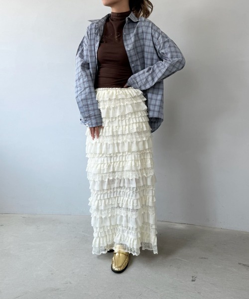 SANSeLF（サンセルフ）の「【SANSeLF】チェックシャツ チェックバルーンショーツ セットアップ saw25a002（セットアップ・レディース・ブルー・FREE）」の21枚目の写真