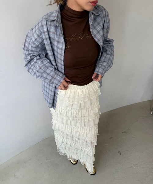 SANSeLF（サンセルフ）の「【SANSeLF】チェックシャツ チェックバルーンショーツ セットアップ saw25a002（セットアップ・レディース・ブルー・FREE）」の22枚目の写真