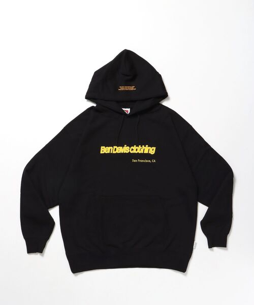 BEN DAVIS（ベンデイビス）の「【BEN DAVIS（ベンデイビス）】MID WEIGHT SWEAT HOODIE / パーカー プルパーカー フーディ 短丈 刺繍 裏起毛（パーカー・メンズ・ネイビー/ブラック/アッシュグレー/ブラウン・X-LARGE/MEDIUM/LARGE）」の5枚目の写真