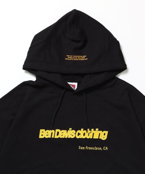 BEN DAVIS（ベンデイビス）の「【BEN DAVIS（ベンデイビス）】MID WEIGHT SWEAT HOODIE / パーカー プルパーカー フーディ 短丈 刺繍 裏起毛（パーカー・メンズ・ネイビー/ブラック/アッシュグレー/ブラウン・X-LARGE/MEDIUM/LARGE）」の7枚目の写真