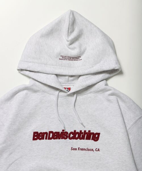 BEN DAVIS（ベンデイビス）の「【BEN DAVIS（ベンデイビス）】MID WEIGHT SWEAT HOODIE / パーカー プルパーカー フーディ 短丈 刺繍 裏起毛（パーカー・メンズ・ネイビー/ブラック/アッシュグレー/ブラウン・X-LARGE/MEDIUM/LARGE）」の12枚目の写真