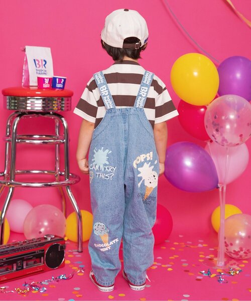 BREEZE（ブリーズ）の「サーティワン わんぱくサロペ（サロペット/オーバーオール・キッズ・ブルー・130/120/110/100/90）」の4枚目の写真