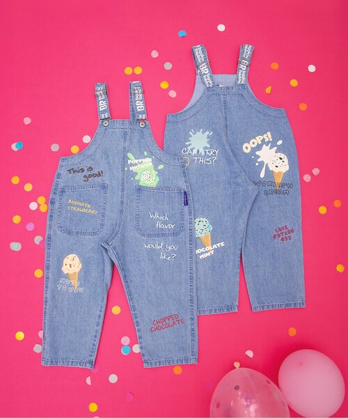 BREEZE（ブリーズ）の「サーティワン わんぱくサロペ（サロペット/オーバーオール・キッズ・ブルー・130/120/110/100/90）」の9枚目の写真