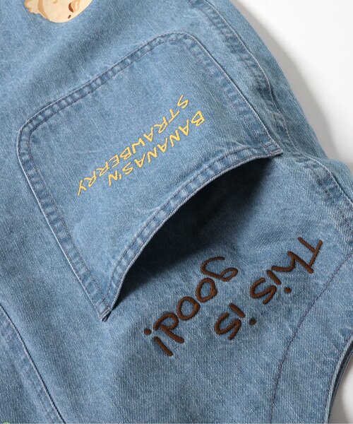 BREEZE（ブリーズ）の「サーティワン わんぱくサロペ（サロペット/オーバーオール・キッズ・ブルー・130/120/110/100/90）」の2枚目の写真