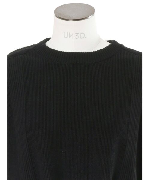 UN3D.（アンスリード）の「KNIT VEST DOCKING SHIRT / ニットベストドッキングシャツ（シャツ/ブラウス・レディース・キャメル/その他1/グレー・38/36）」の8枚目の写真