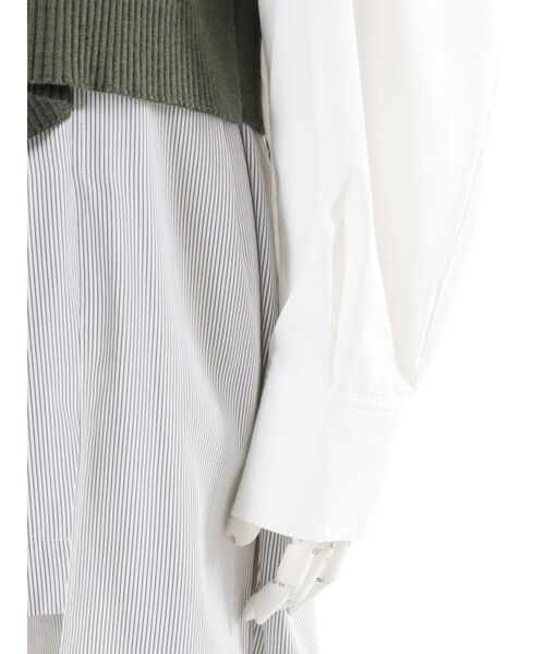 KNIT VEST DOCKING SHIRT / ニットベストドッキングシャツ