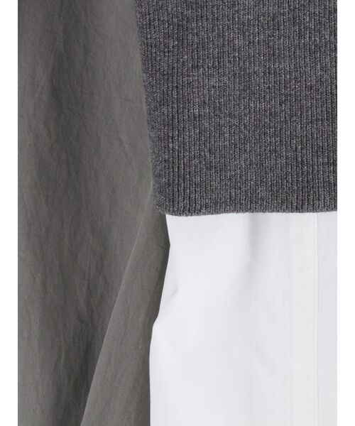 UN3D.（アンスリード）の「KNIT VEST DOCKING SHIRT / ニットベストドッキングシャツ（シャツ/ブラウス・レディース・キャメル/その他1/グレー・38/36）」の12枚目の写真