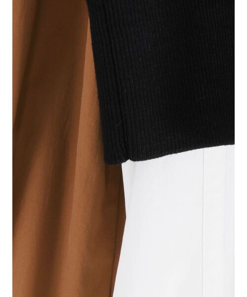 UN3D.（アンスリード）の「KNIT VEST DOCKING SHIRT / ニットベストドッキングシャツ（シャツ/ブラウス・レディース・キャメル/その他1/グレー・38/36）」の13枚目の写真