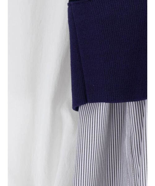 UN3D.（アンスリード）の「KNIT VEST DOCKING SHIRT / ニットベストドッキングシャツ（シャツ/ブラウス・レディース・キャメル/その他1/グレー・38/36）」の14枚目の写真