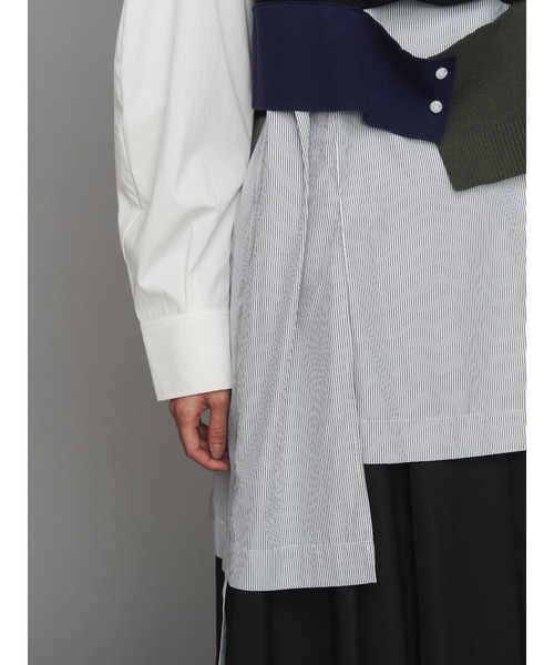 KNIT VEST DOCKING SHIRT / ニットベストドッキングシャツ