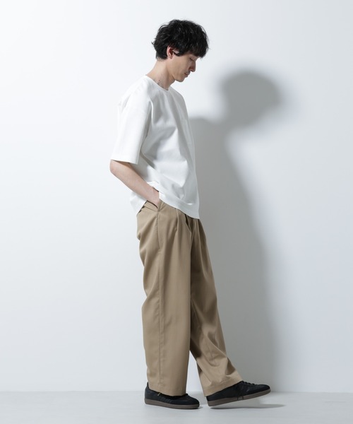 NANO universe（ナノユニバース）の「ドライソフトワッフルTシャツ 半袖（Tシャツ/カットソー・メンズ・グレー/ブラック/ホワイト/ミント・L/M）」の10枚目の写真