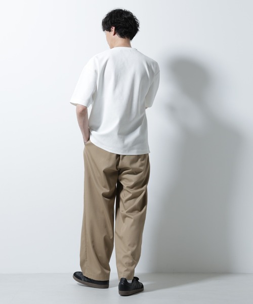 NANO universe（ナノユニバース）の「ドライソフトワッフルTシャツ 半袖（Tシャツ/カットソー・メンズ・グレー/ブラック/ホワイト/ミント・L/M）」の11枚目の写真