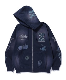 「美品」XLARGE ネイビー パーカー 極美品‼️ XLARGE ネイビー フード付きパーカー - メルカリ