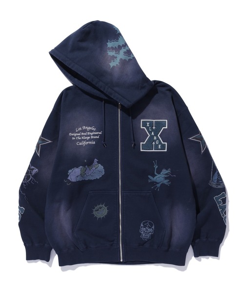 XLARGE（エクストララージ）の「MULTI LOGO ZIP UP HOODED