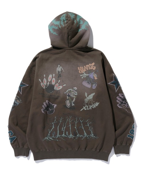 XLARGE（エクストララージ）の「MULTI LOGO ZIP UP HOODED SWEATSHIRT（パーカー・メンズ・ブラック/ブラウン/ネイビー・S/M/L/XL）」の19枚目の写真