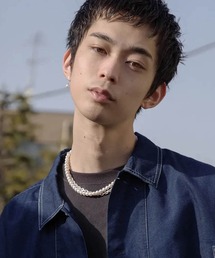 HERGO(n[S)NP:HERGO Droop Chain Pearl Necklace SV-925(lbNX)