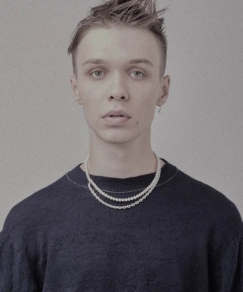 HERGO（ハーゴ）の「NP:HERGO Droop Chain Pearl Necklace SV-925（ネックレス・メンズ・ホワイト・FREE）」の2枚目の写真