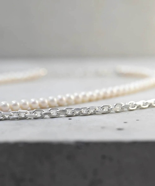 NP:HERGO Droop Chain Pearl Necklace SV-925（ネックレス）｜HERGO