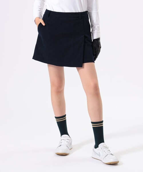 BEAMS GOLF サッカーラップ　キュロット　ネイビー ゴルフスカート BEAMS GOLF（ビームスゴルフ）の「ORANGE LABEL / ストレッチ