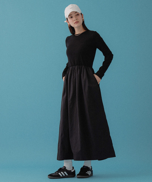 ＜カップ付き＞BRA TOP GATHERED ONEPIECE