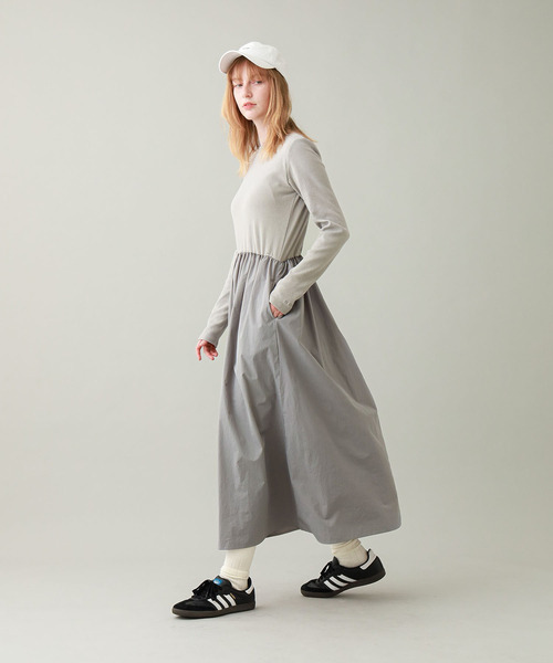 BABU-BU(バブーブ)の「<カップ付き>BRA TOP GATHERED ONEPIECE(ワンピース・レディース・ブラック/グレー・ONE SIZE)」の4枚目の写真