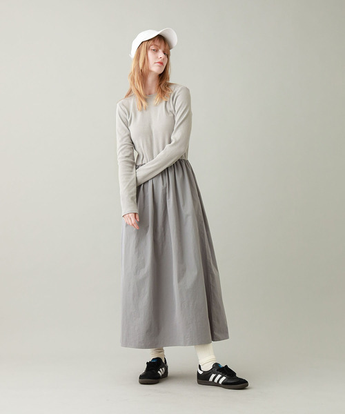 BABU-BU(バブーブ)の「<カップ付き>BRA TOP GATHERED ONEPIECE(ワンピース・レディース・ブラック/グレー・ONE SIZE)」の8枚目の写真
