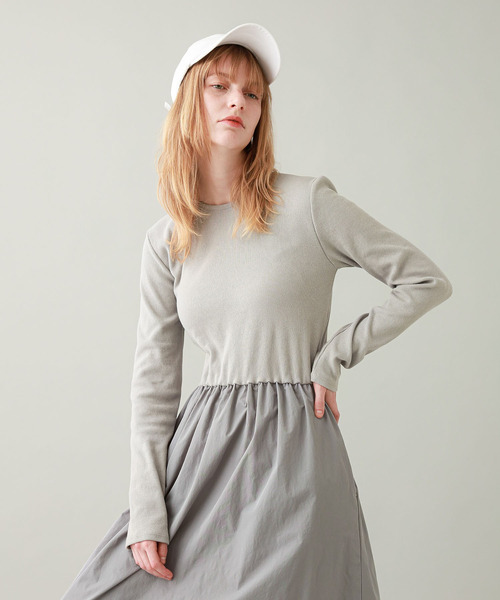 BABU-BU(バブーブ)の「<カップ付き>BRA TOP GATHERED ONEPIECE(ワンピース・レディース・ブラック/グレー・ONE SIZE)」の12枚目の写真