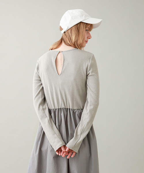 BABU-BU(バブーブ)の「<カップ付き>BRA TOP GATHERED ONEPIECE(ワンピース・レディース・ブラック/グレー・ONE SIZE)」の13枚目の写真