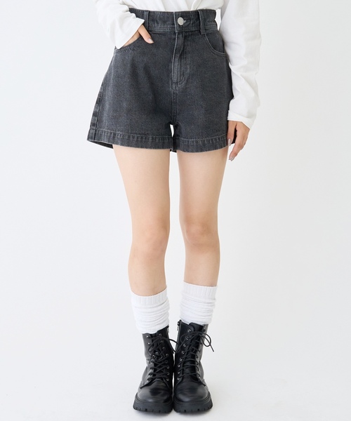 LOVETOXIC（ラブトキシック）の「【GOODPRICE】【綿100％】プレートロゴデニムショートパンツ（デニムパンツ・キッズ・ライトブルー/ブルー/グレー・M/L/SS/S）」の8枚目の写真