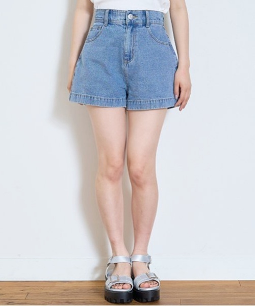 LOVETOXIC（ラブトキシック）の「【GOODPRICE】【綿100％】プレートロゴデニムショートパンツ（デニムパンツ・キッズ・ライトブルー/ブルー/グレー・M/L/SS/S）」の10枚目の写真