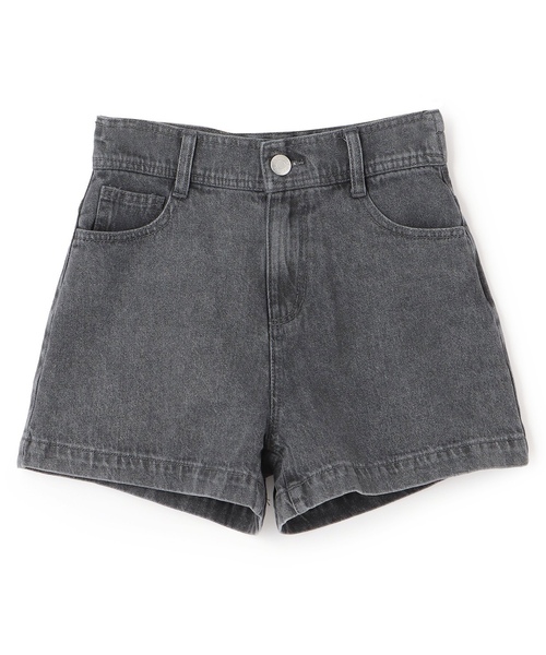 セール】【GOODPRICE】【綿100％】プレートロゴデニムショートパンツ