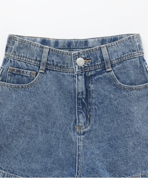 LOVETOXIC(ラブトキシック)の「【GOODPRICE】【綿100%】プレートロゴデニムショートパンツ(デニムパンツ・キッズ・ライトブルー/ブルー/グレー・M/L/SS/S)」の22枚目の写真