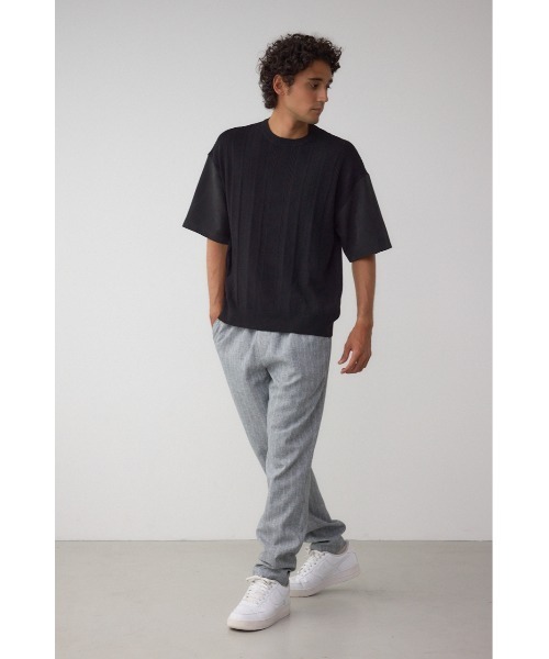 AZUL by moussy(アズールバイマウジー)の「フェイクスウェード切替ニットトップス(ニット/セーター・メンズ・ライトグレー/ブラック/ライトベージュ・FREE)」の10枚目の写真