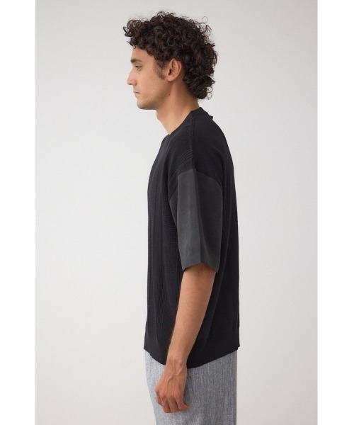 AZUL by moussy(アズールバイマウジー)の「フェイクスウェード切替ニットトップス(ニット/セーター・メンズ・ライトグレー/ブラック/ライトベージュ・FREE)」の12枚目の写真