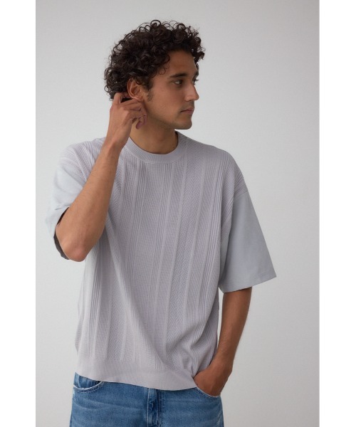 AZUL by moussy(アズールバイマウジー)の「フェイクスウェード切替ニットトップス(ニット/セーター・メンズ・ライトグレー/ブラック/ライトベージュ・FREE)」の18枚目の写真