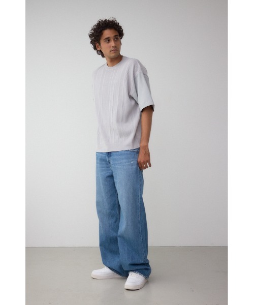 AZUL by moussy(アズールバイマウジー)の「フェイクスウェード切替ニットトップス(ニット/セーター・メンズ・ライトグレー/ブラック/ライトベージュ・FREE)」の19枚目の写真