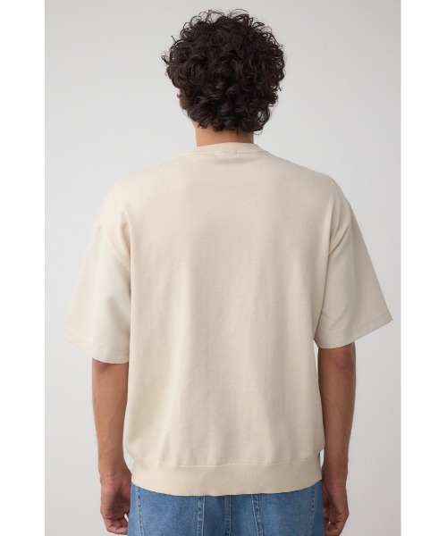 AZUL by moussy(アズールバイマウジー)の「フェイクスウェード切替ニットトップス(ニット/セーター・メンズ・ライトグレー/ブラック/ライトベージュ・FREE)」の4枚目の写真