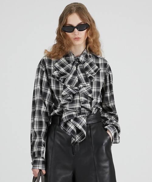 PRANK PROJECT（プランクプロジェクト）の「ラッフルブラウス / Ruffle Blouse（シャツ/ブラウス・レディース・ホワイト/ブルー/ブラック・FREE）」の3枚目の写真