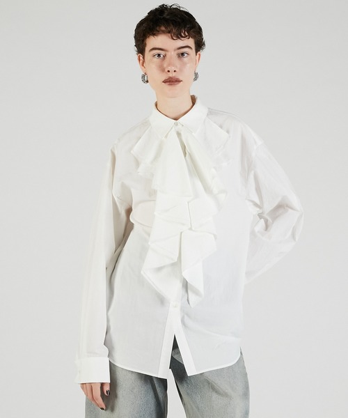 PRANK PROJECT（プランクプロジェクト）の「ラッフルブラウス / Ruffle Blouse（シャツ/ブラウス・レディース・ホワイト/ブルー/ブラック・FREE）」の6枚目の写真