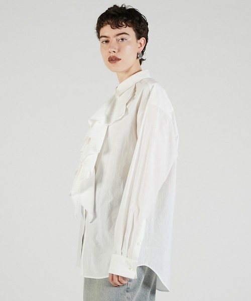 PRANK PROJECT（プランクプロジェクト）の「ラッフルブラウス / Ruffle Blouse（シャツ/ブラウス・レディース・ホワイト/ブルー/ブラック・FREE）」の7枚目の写真