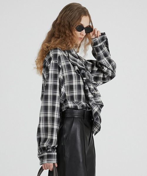 PRANK PROJECT（プランクプロジェクト）の「ラッフルブラウス / Ruffle Blouse（シャツ/ブラウス・レディース・ホワイト/ブルー/ブラック・FREE）」の5枚目の写真