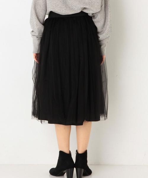 Another Edition（アナザーエディション）の「チュールフレアースカート（ブラック）/AEFC チュール フレアーSK　BLK（スカート・レディース・ブラック・フリー）」の7枚目の写真