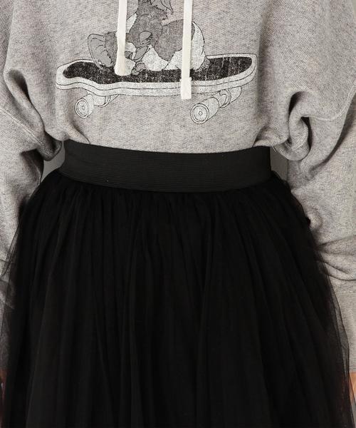 Another Edition（アナザーエディション）の「チュールフレアースカート（ブラック）/AEFC チュール フレアーSK　BLK（スカート・レディース・ブラック・フリー）」の10枚目の写真