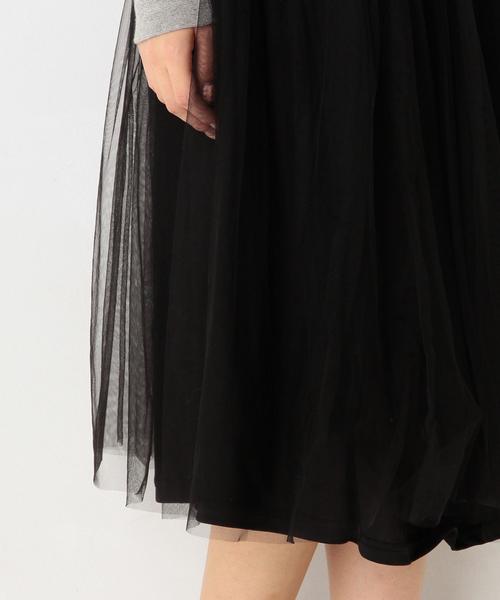 Another Edition（アナザーエディション）の「チュールフレアースカート（ブラック）/AEFC チュール フレアーSK　BLK（スカート・レディース・ブラック・フリー）」の3枚目の写真