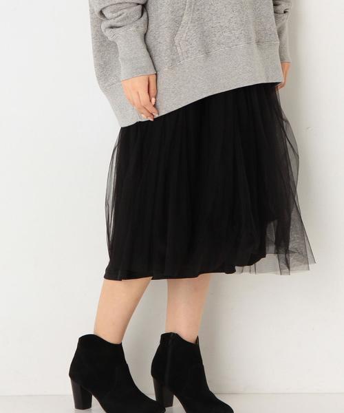 Another Edition（アナザーエディション）の「チュールフレアースカート（ブラック）/AEFC チュール フレアーSK　BLK（スカート・レディース・ブラック・フリー）」の11枚目の写真