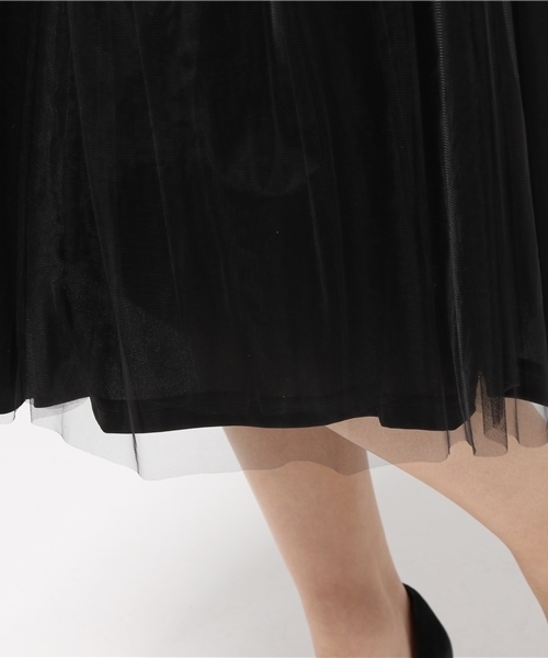 Another Edition（アナザーエディション）の「チュールフレアースカート（ブラック）/AEFC チュール フレアーSK　BLK（スカート・レディース・ブラック・フリー）」の5枚目の写真